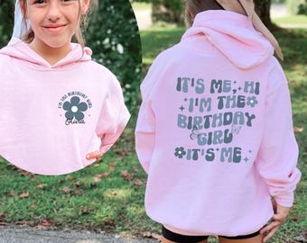 Personalized Birthday Girl Sweatshirt, Custom Hoodie, Retro Flower Graphic