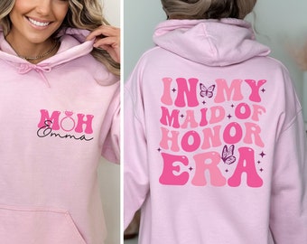 Personalized Maid Of Honor Shirt, Bridesmaid Sweatshirt, Bridal Party Gift, Bachelorette Shirt, Bridesmaid Gift, Maid Of Honor Gift, MOH Tee
