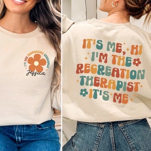 Personalized Recreation Therapist Shirt, Custom Recreation Therapy Sweatshirt, RT Shirt, Therapist Birthday Gift, CTRS RT Specialist Rt Gift