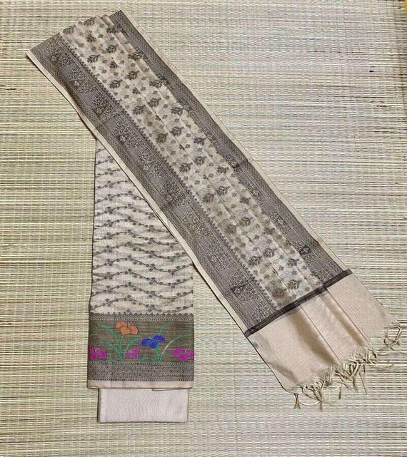 banarasi cotton dress material Banarasi Cotton Suit: Crafted Dupatta, Indian Dress Material