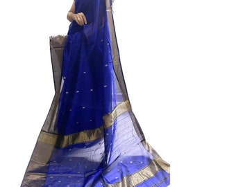 Maheshwari Handloom Jari Border Butti Saree