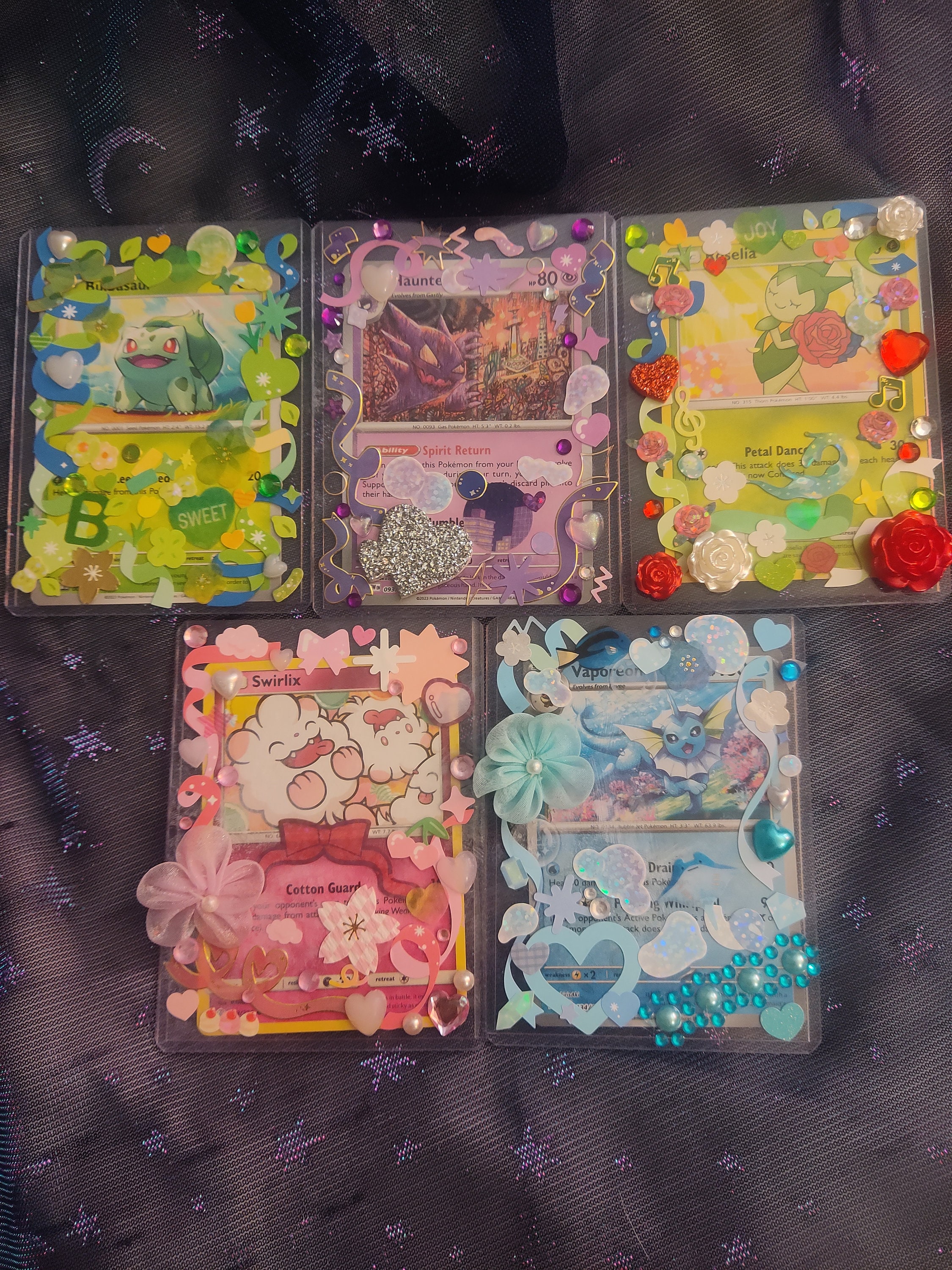 Decorated Pokemon Card Toploader - Etsy