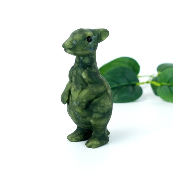 3.75-inch Natural Xiuyu Jade Carved Dinosaur Statue, Crystal Carving, Home Decoration, Sculpture, Animal Figurine, Healing, Gift, Energy