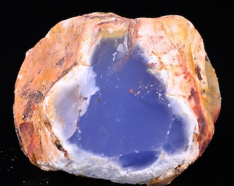 Natural Blue Chalcedony Rough Stone: Grade A Crystal for Jewelry
