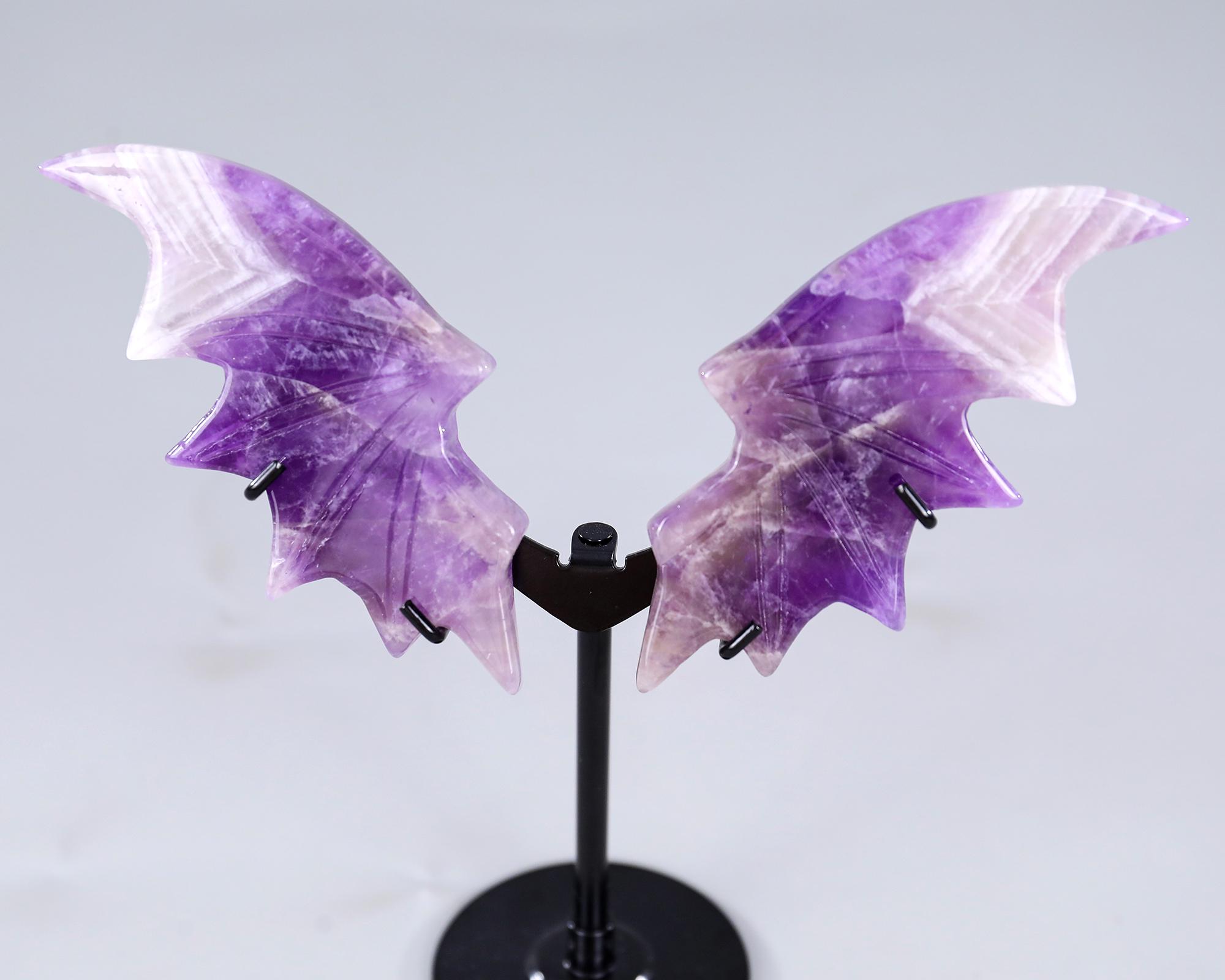 Amethyst Crystal Bat Wings Sculpture: Hand Carved Home Decor - Etsy