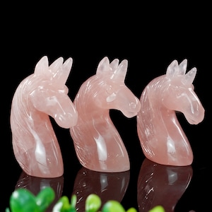 4.0-inch Natural Rose Quartz Crystal Unicorn - Stunning Crystal Figurine for Healing, Home Decoration, and Art Collection, Perfect Gift