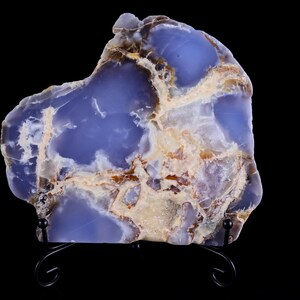 6.7&quot; Natural Blue Chalcedony Hand Carved Crystal Slice Sculpture, Unique Crystal Carving,  Home Decor & Collectors, Handcrafted Gift