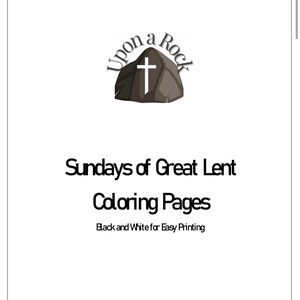 Sundays of Great Lent Coloring Pack