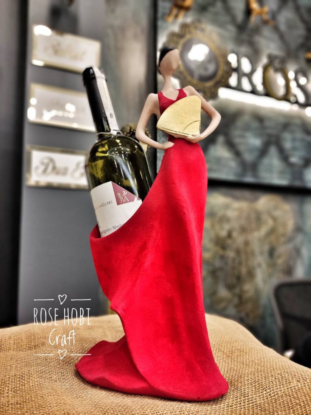 Lady Wine Holder Sculpture,decorative Woman Wine Rack,wine Rack,home