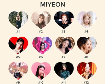 KPOP (G)I-dle Miyeon Photo Picket / Fan with Ruffles