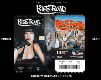 Kiss of Life World Tour "Kiss Road" Custom Bias Physical | Memento | Souvenir | Keepsake Concert KPOP Tickets