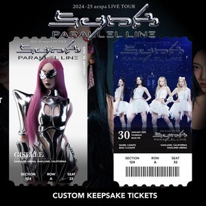 Entradas de concierto KPOP de recuerdo/souvenir/personalizadas para la gira mundial de AESPA "Synk: Parallel Line"