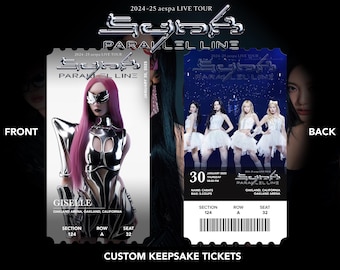 AESPA world tour "Synk: Parallel Line" Custom Bias Physical | Memento | Souvenir | Keepsake Concert KPOP Tickets