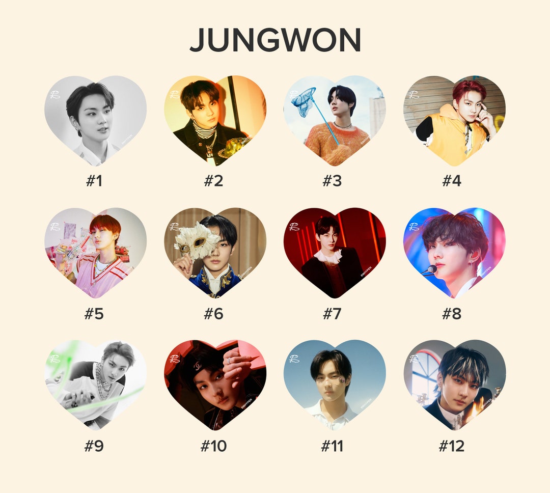 Enhypen Jungwon Photo KPOP Picket / Fan With Ruffles - Etsy