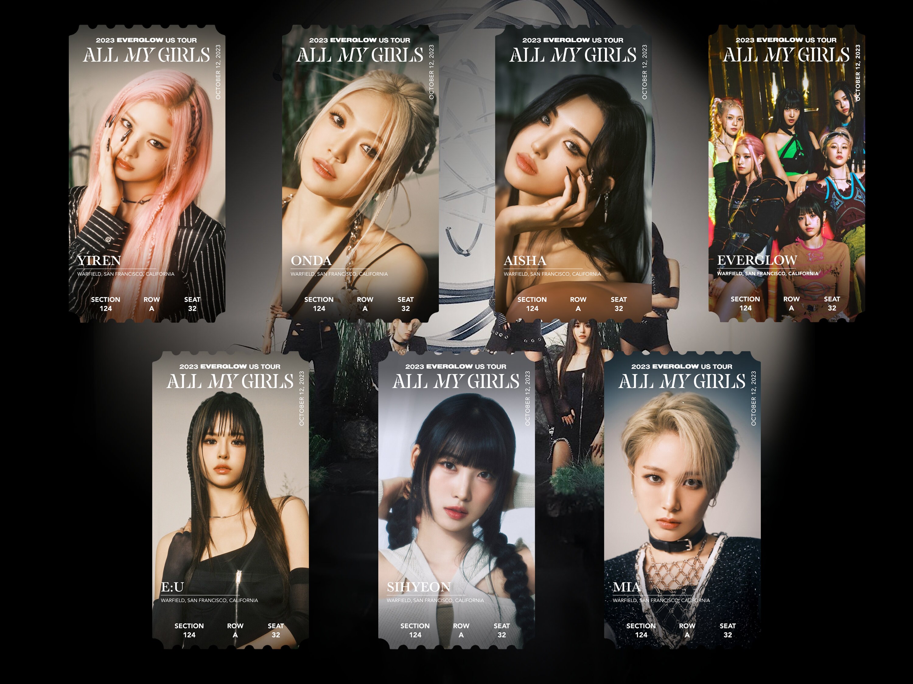 EVERGLOW 2023 All My Girls Concert Tour VIP Merch Photocards