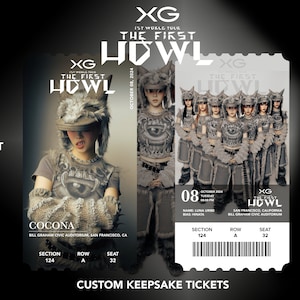 XG World Tour "Das erste Heulen" Custom Schrägband Physisch | Andenken | Andenken | Andenken Konzert KPOP Karten