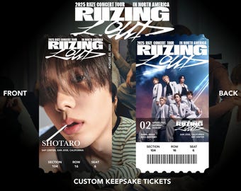 RIIZE World Tour "Riizing Loud" Custom Bias Physical | Memento | Souvenir | Keepsake Concert KPOP Tickets