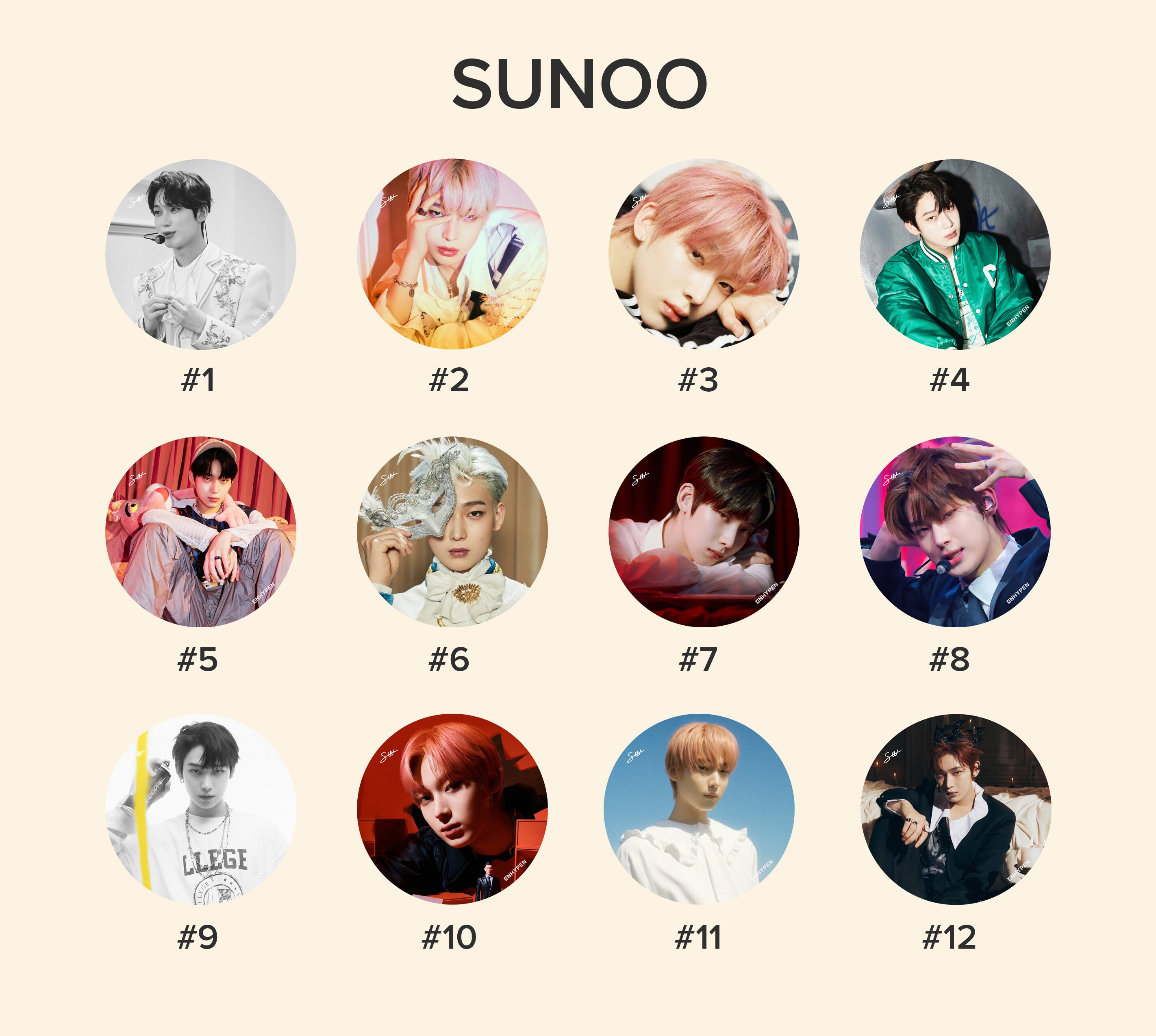 Enhypen Sunoo Photo KPOP Picket / Fan With Ruffles - Etsy Israel