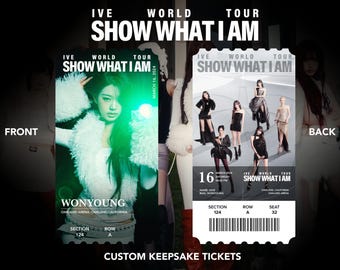 IVE the 2st world tour "Show What I Am" Custom Bias Physical | Memento | Souvenir | Keepsake Concert KPOP Tickets
