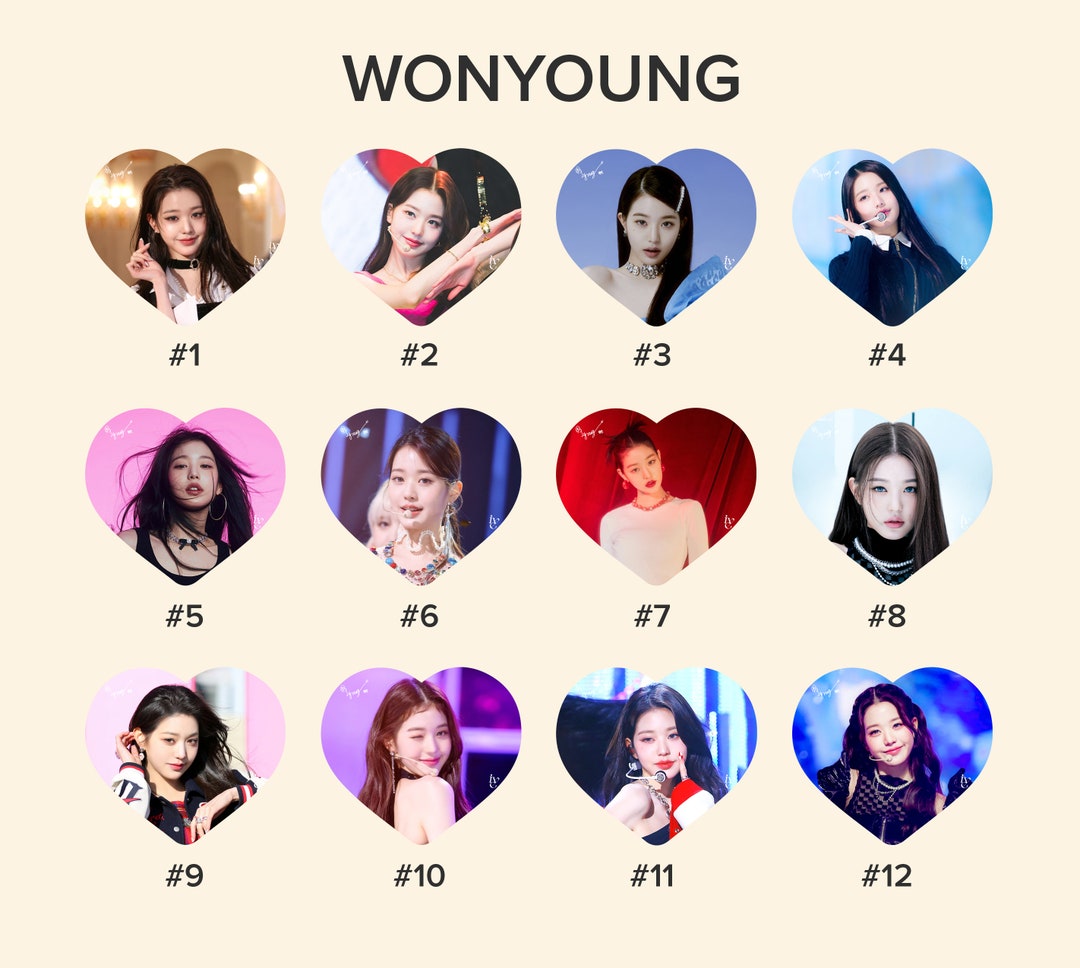 IVE Wonyoung Photo KPOP Picket / Fan With Ruffles Etsy