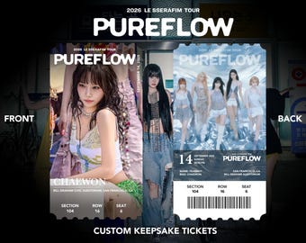 LSS World Tour "PUREFLOW" Custom Bias Physical | Memento | Souvenir | Keepsake Concert KPOP Tickets