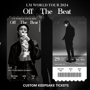 MonstaX I.M World Tour 2024 "Off the Beat" Benutzerdefinierte Schrägband Physisch | Andenken | Andenken | Andenken Konzert KPOP Karten