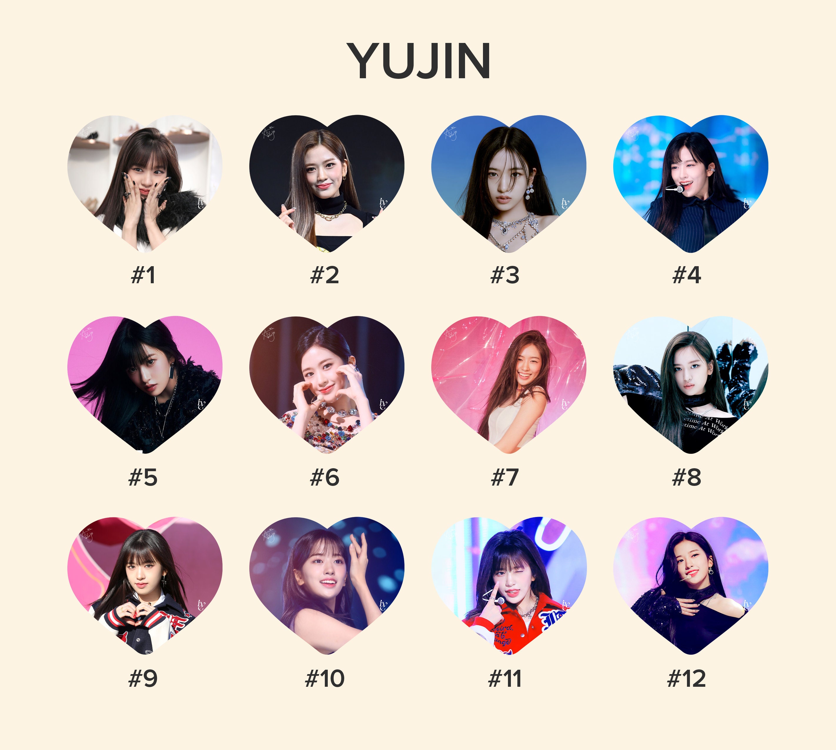 IVE Yujin Photo KPOP Picket / Fan With Ruffles - Etsy