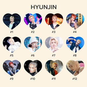 Stray Kids Hyunjin Photo KPOP Picket / Fan with Ruffles