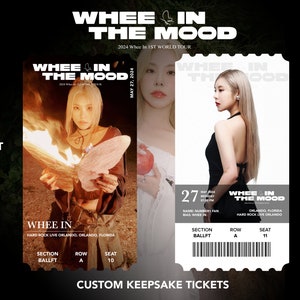 "Whee In ""In the Mood World Tour"" benutzerdefinierte physisch | Andenken | Andenken | Andenken Konzertkarten