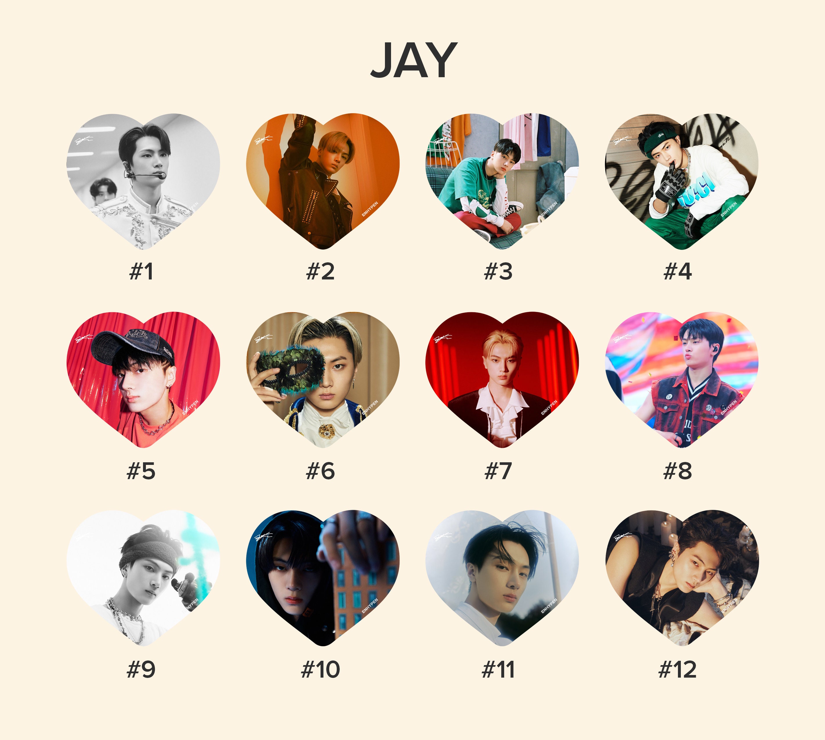 Enhypen Jay Photo KPOP Picket / Fan With Ruffles - Etsy