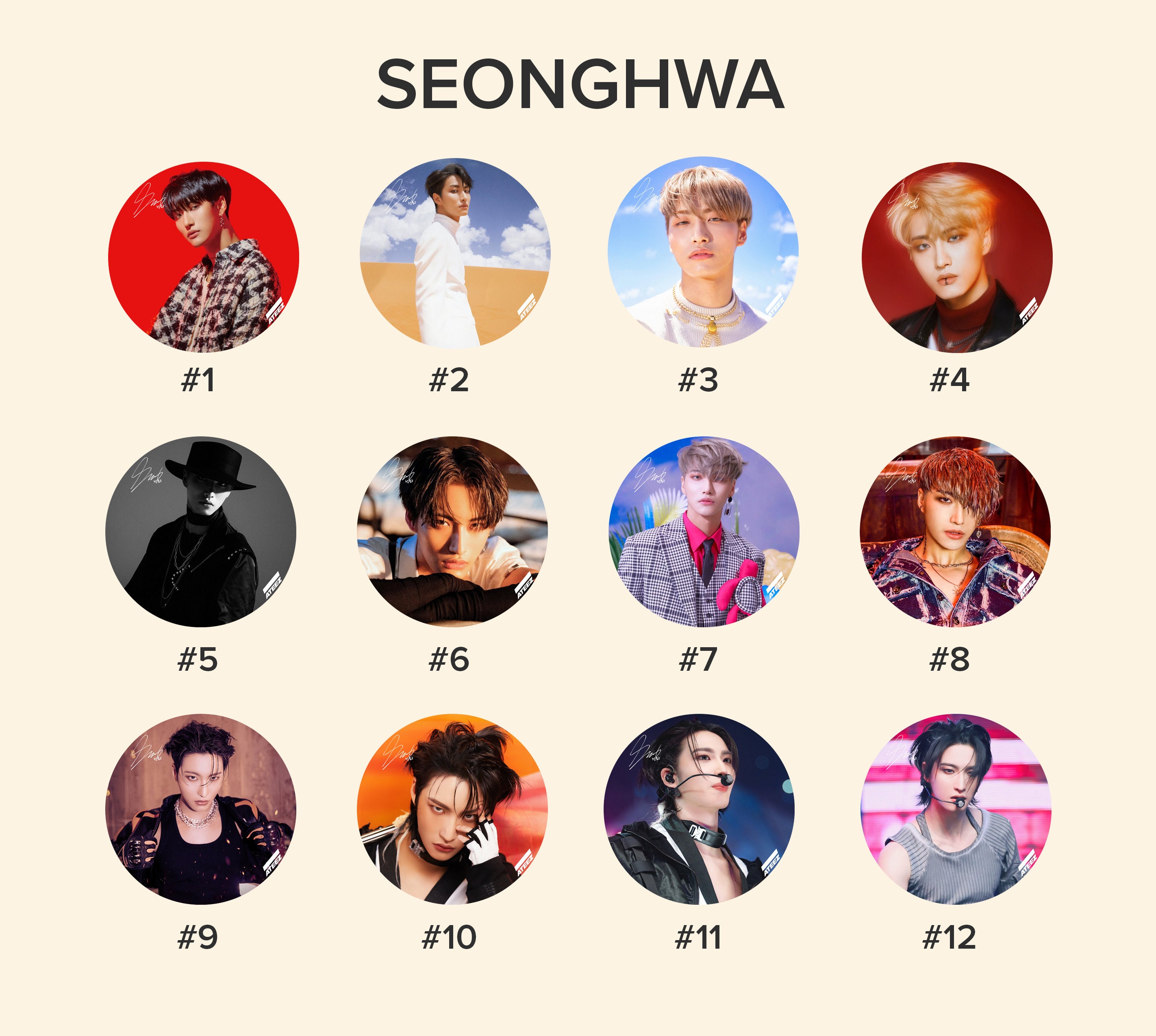 Ateez Seonghwa Photo KPOP Picket / Fan With Ruffles - Etsy