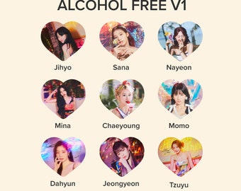 Twice "Alcohol free" Photo KPOP Picket / Fan with Ruffles