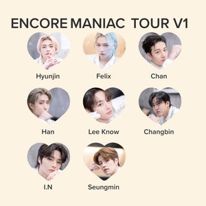 Stray Kids &quot;Encore Maniac Tour&quot; Photo KPOP Picket / Fan with Ruffles