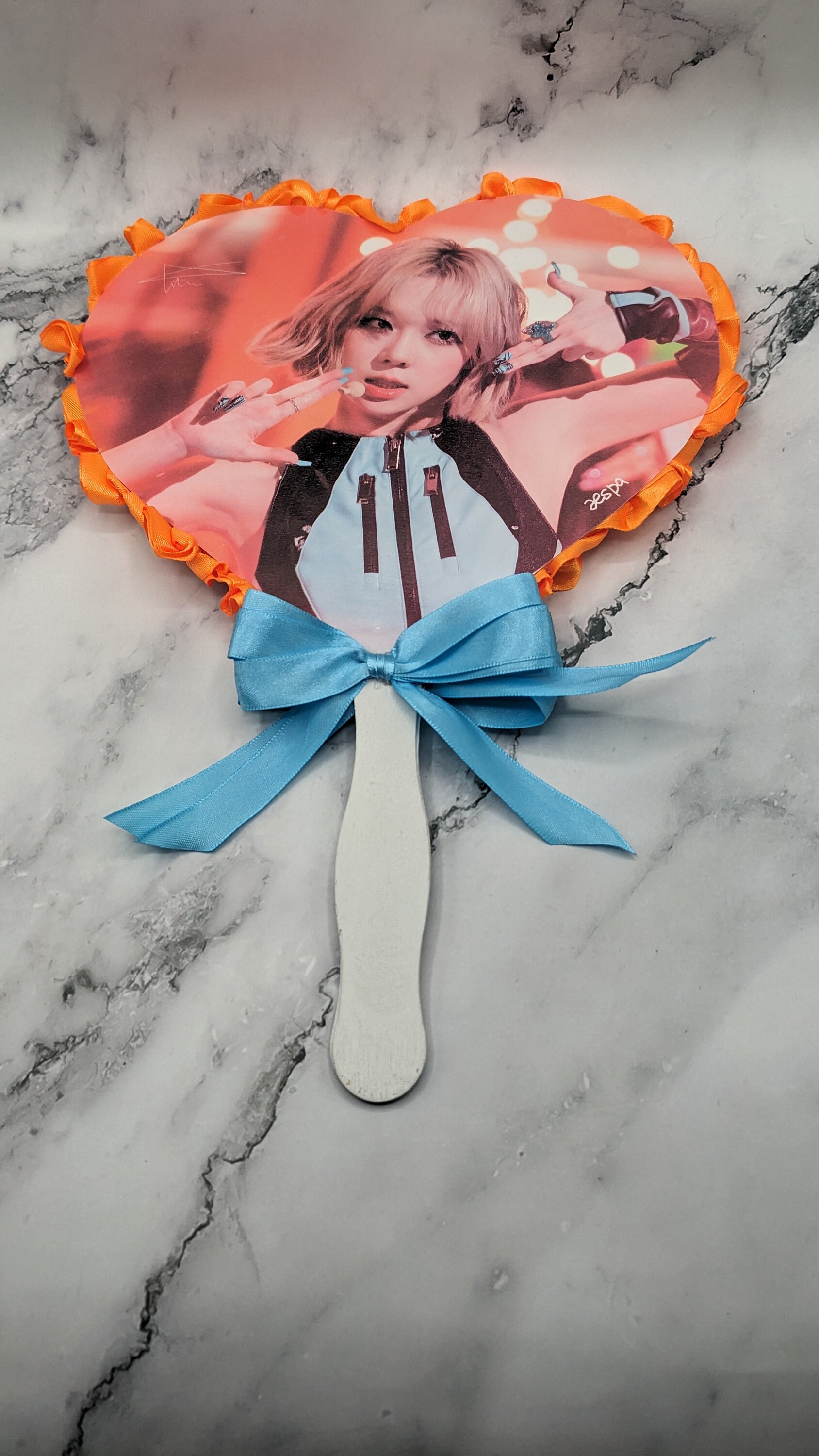 Fan As Ruffles Aespa Winter Photo KPOP Picket / Fan With Ruffles - Etsy