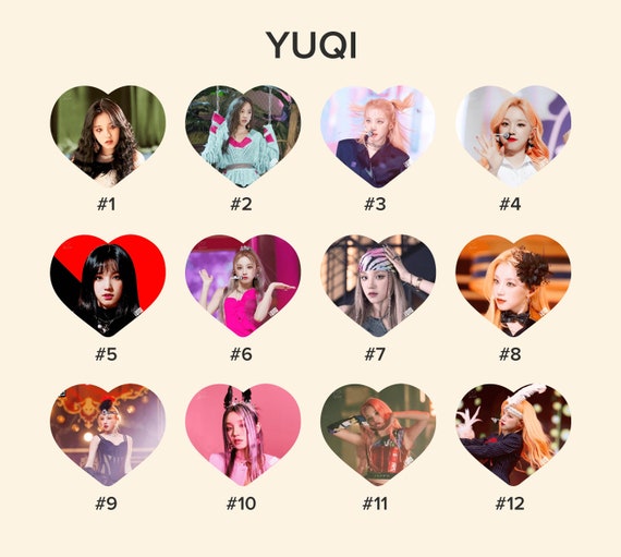 KPOP (g)i-dle Yuqi Photo Picket / Fan With Ruffles - Etsy