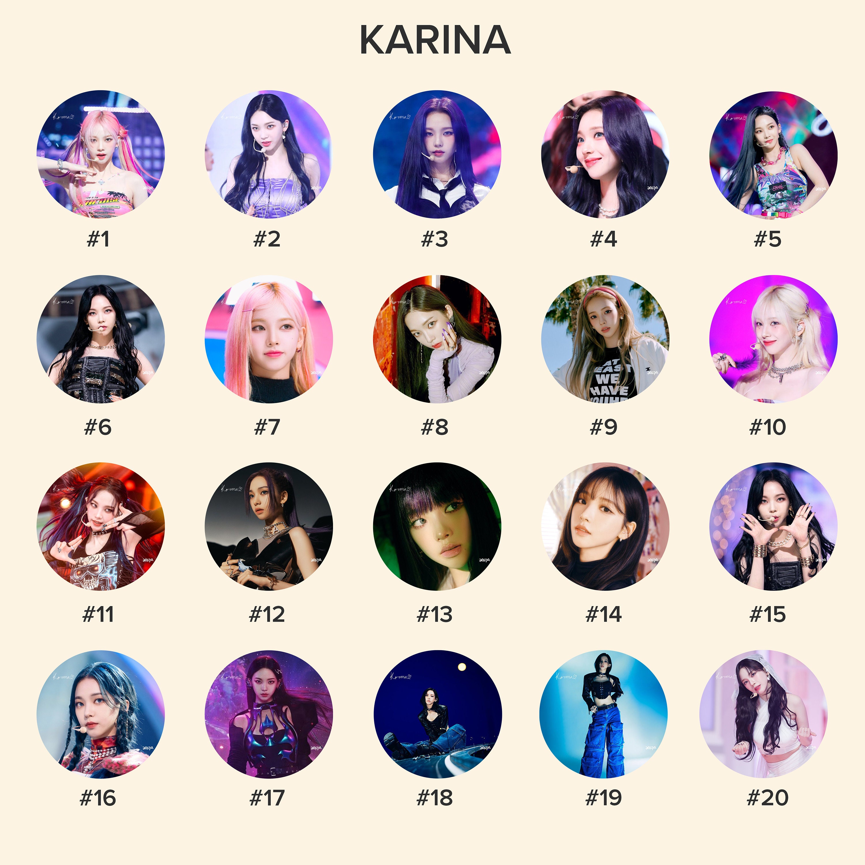 Aespa Karina Photo KPOP Picket / Fan With Ruffles - Etsy