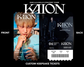 Kai World Tour "KAION" Custom Bias Physical | Memento | Souvenir | Keepsake Concert KPOP Tickets