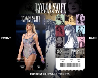 Taylor "The Eras Tour" Custom Physical | Memento | Souvenir | Keepsake Concert Tickets