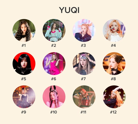 KPOP (g)i-dle Yuqi Photo Picket / Fan With Ruffles - Etsy