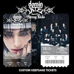 Stray Kids World Tour ""DOMIN-ATE"" Benutzerdefinierte Schrägband Physisch | Andenken | Andenken | Andenken Konzert KPOP Karten