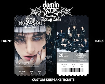 Stray Kids World Tour &quot;&quot;DOMIN-ATE&quot;&quot; Benutzerdefinierte Schrägband Physisch | Andenken | Andenken | Andenken Konzert KPOP Karten