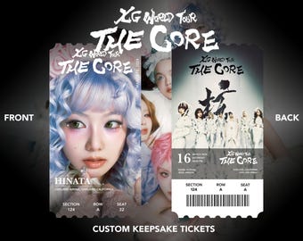 XG World Tour "The Core" Custom Bias Physical | Memento | Souvenir | Keepsake Concert KPOP Tickets