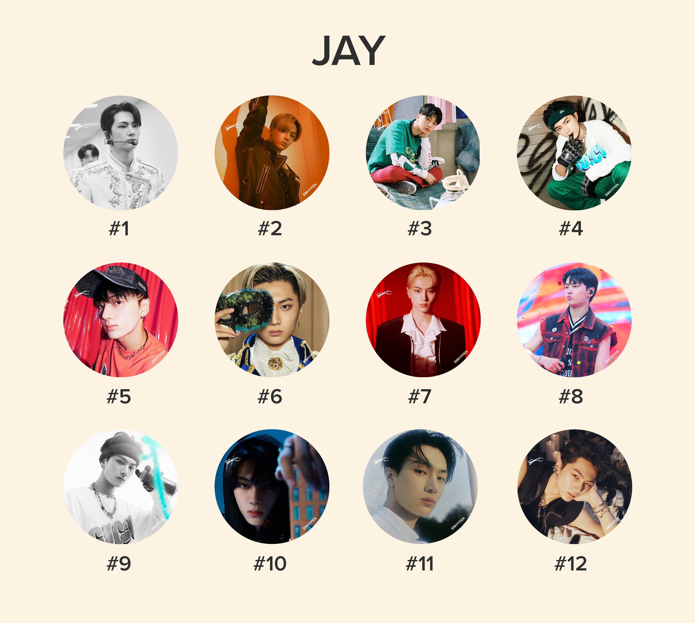 Enhypen Jay Photo KPOP Picket / Fan With Ruffles - Etsy