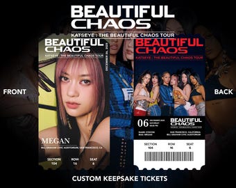 Katseye World Tour "Beautiful Chaos" Custom Bias Physical | Memento | Souvenir | Keepsake Concert KPOP Tickets