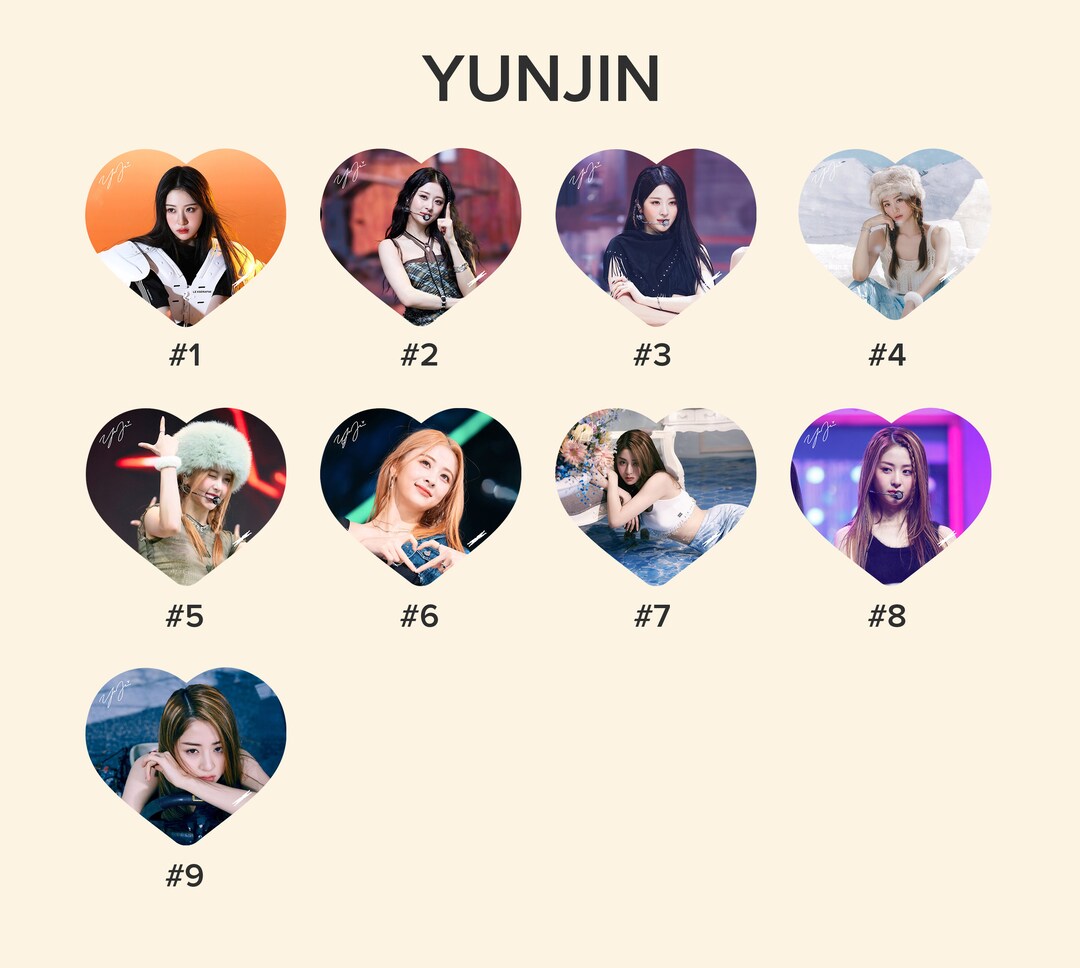 Le Sserafim Yunjin Photo KPOP Picket / Fan With Ruffles Etsy