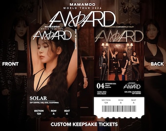 Mamamoo "4wards World Tour" Custom Physical | Memento | Souvenir | Keepsake Concert Tickets