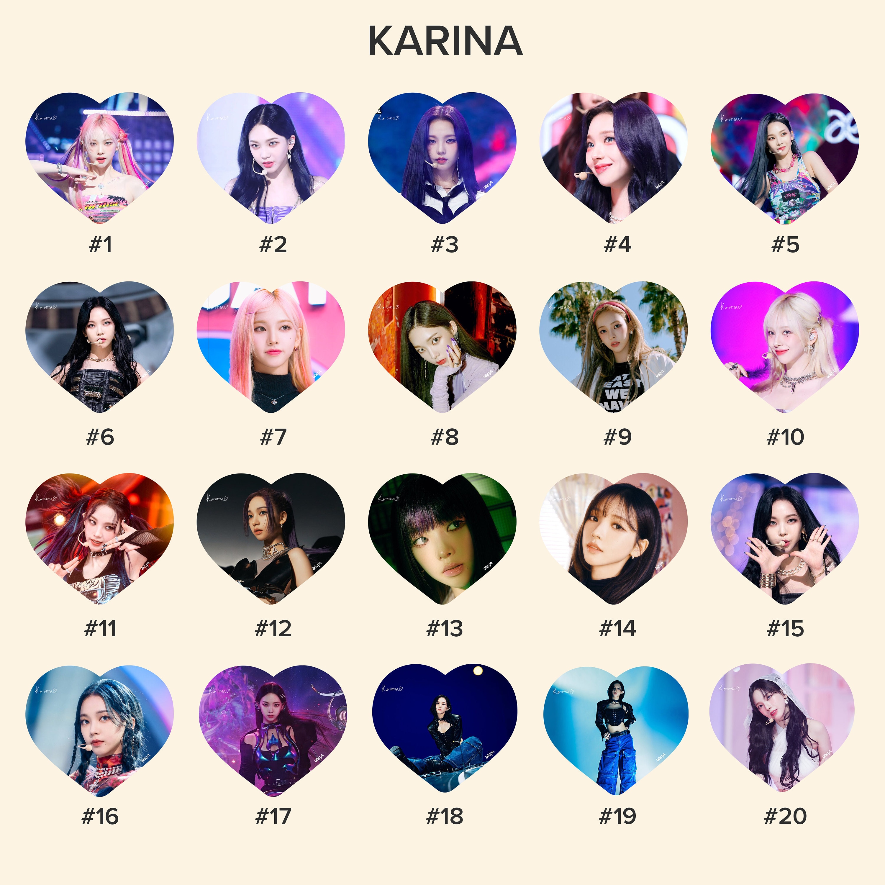 Aespa Karina Photo KPOP Picket / Fan With Ruffles - Etsy