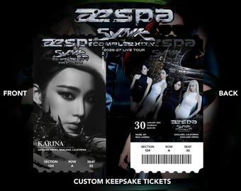 AESPA world tour "Synk: Completion" Custom Bias Physical | Memento | Souvenir | Keepsake Concert KPOP Tickets