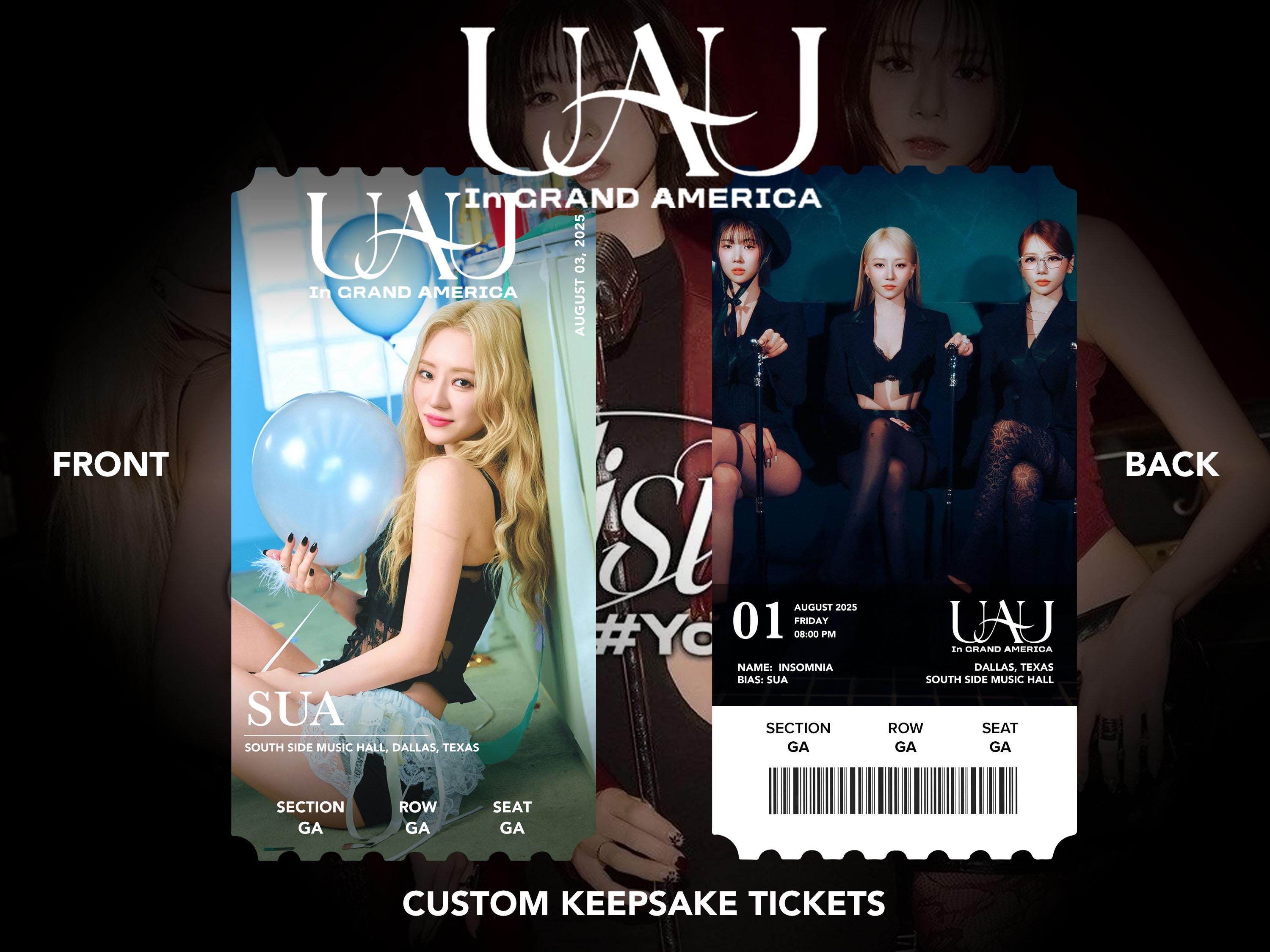 Entradas personalizadas para el concierto de K-pop 