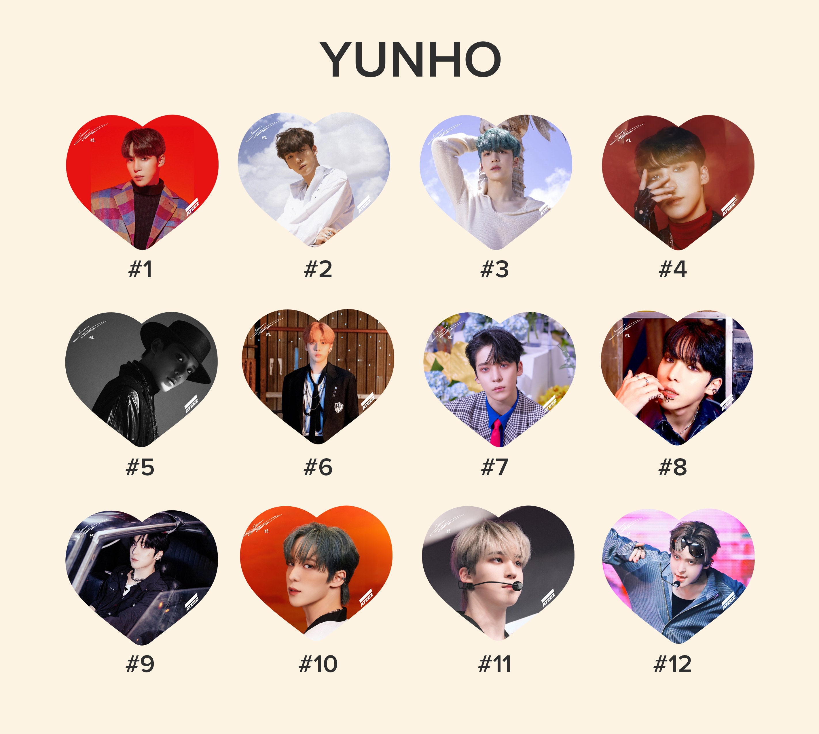 Ateez Yunho Photo KPOP Picket / Fan With Ruffles - Etsy